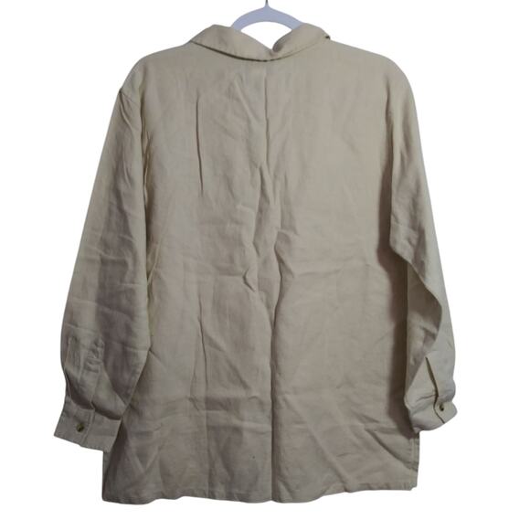 REAL Comfort Vintage 100% LINEN Beach Coastal Button-Up Shirt Size M - Picture 2 of 6